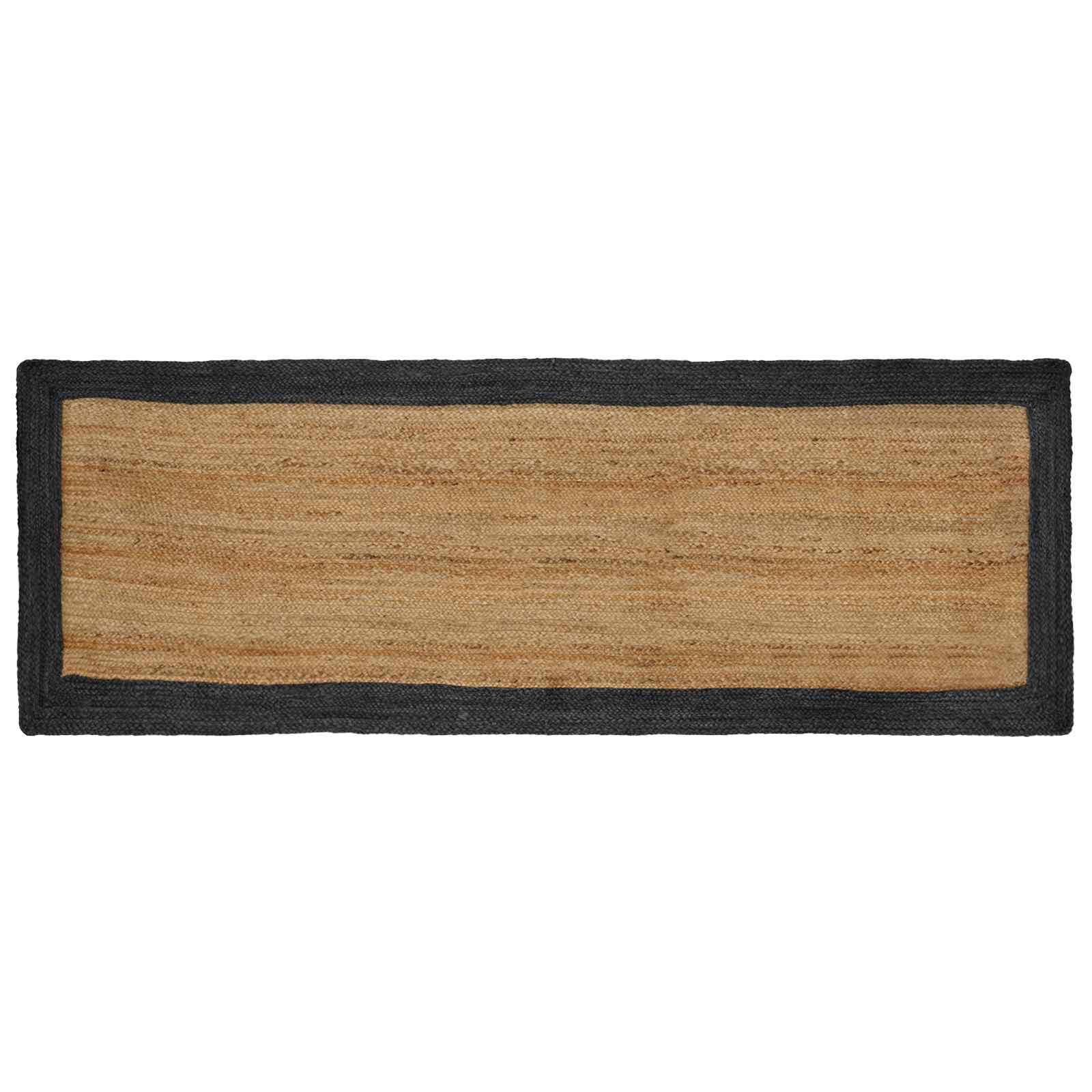 Bereichsteppich Dunkelgrau 80 x 200 cm Jute