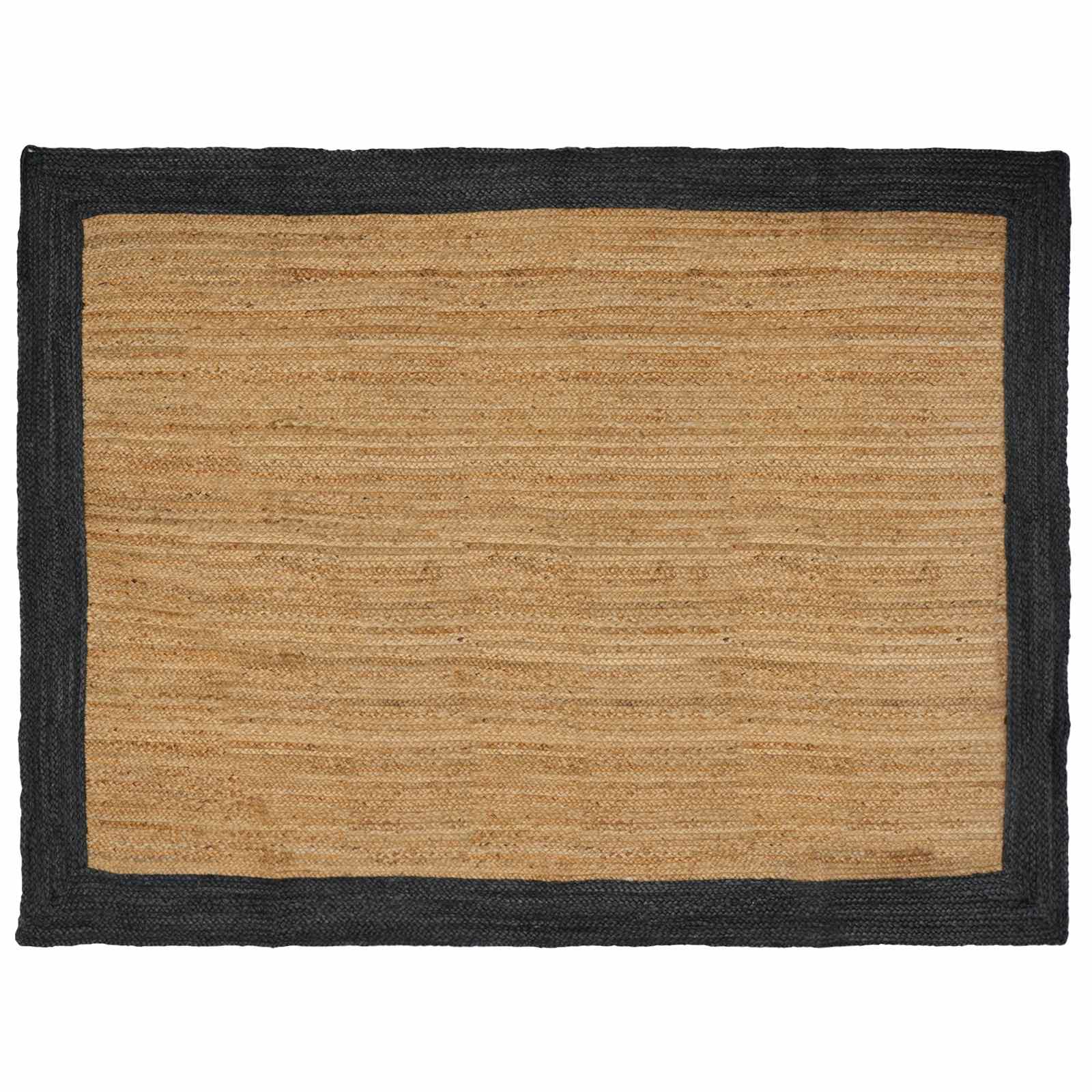 Bereichsteppich Dunkelgrau 160 x 230 cm Jute