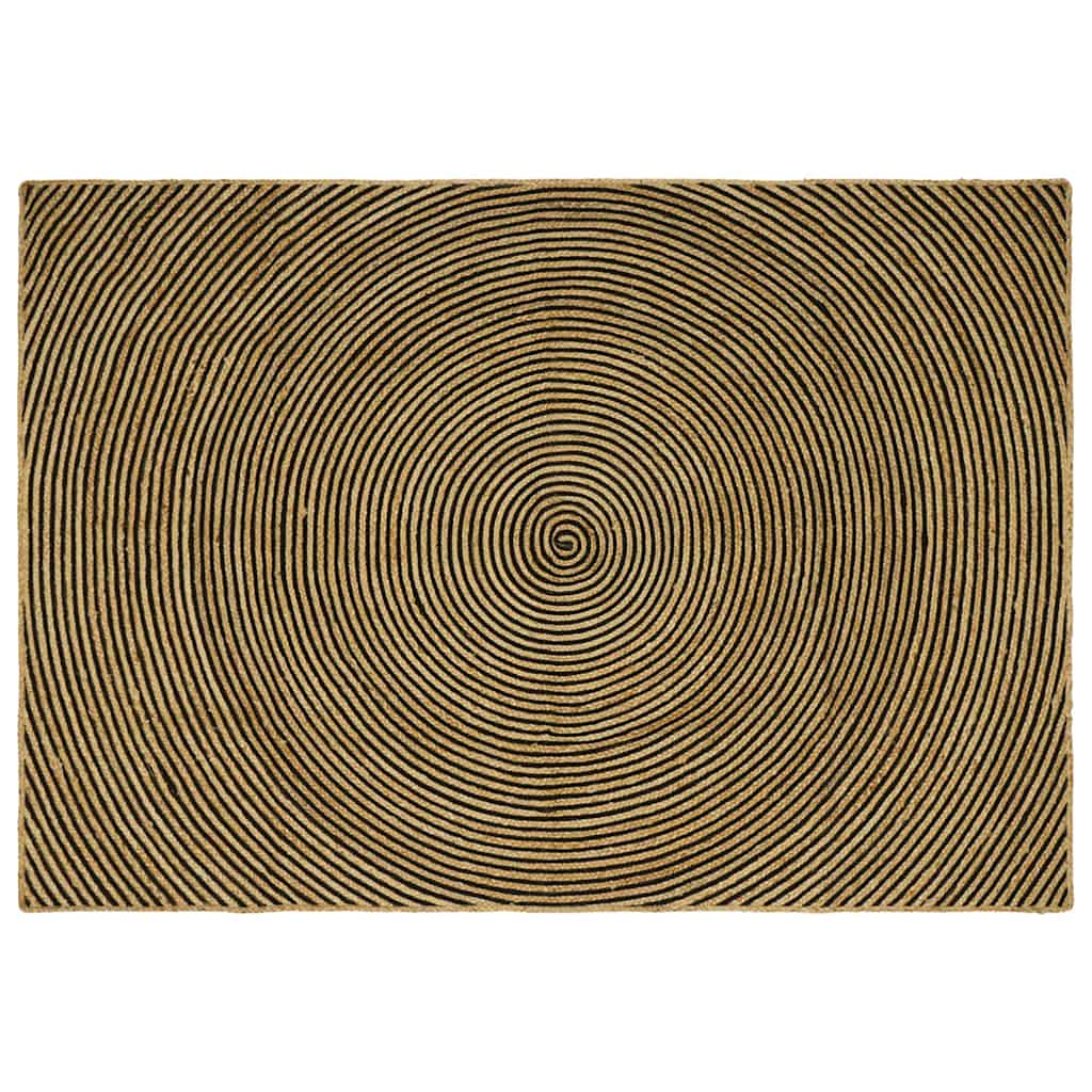 Bereichsteppich Schwarz 200 x 290 cm Jute