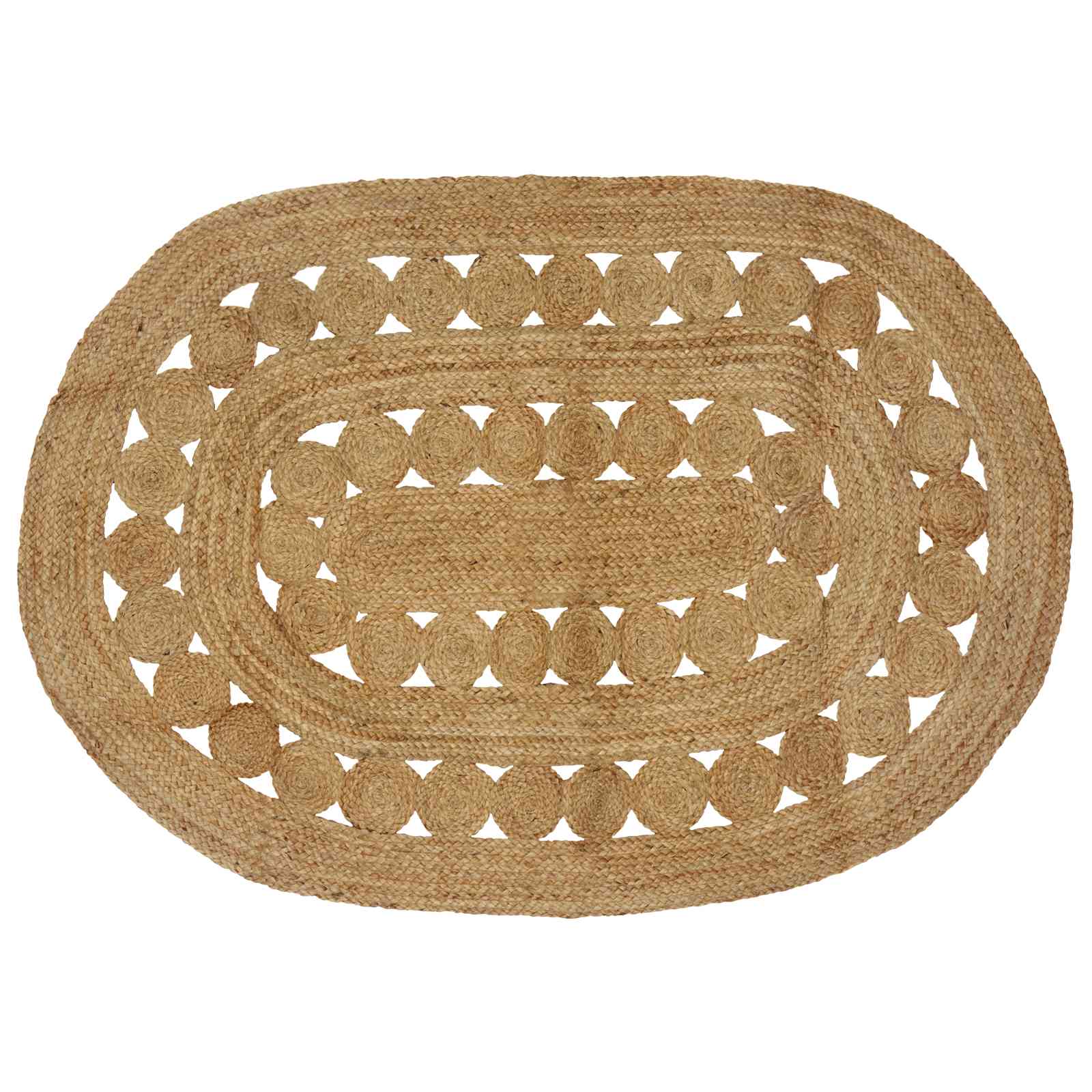 Bereichsteppich Natur 122 x 183 cm Jute