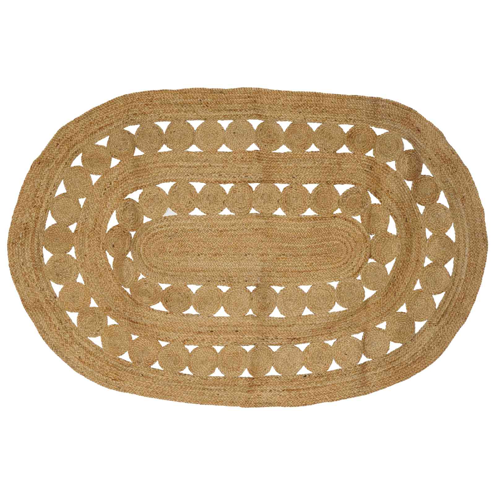 Bereichsteppich Natur 152 x 245 cm Jute