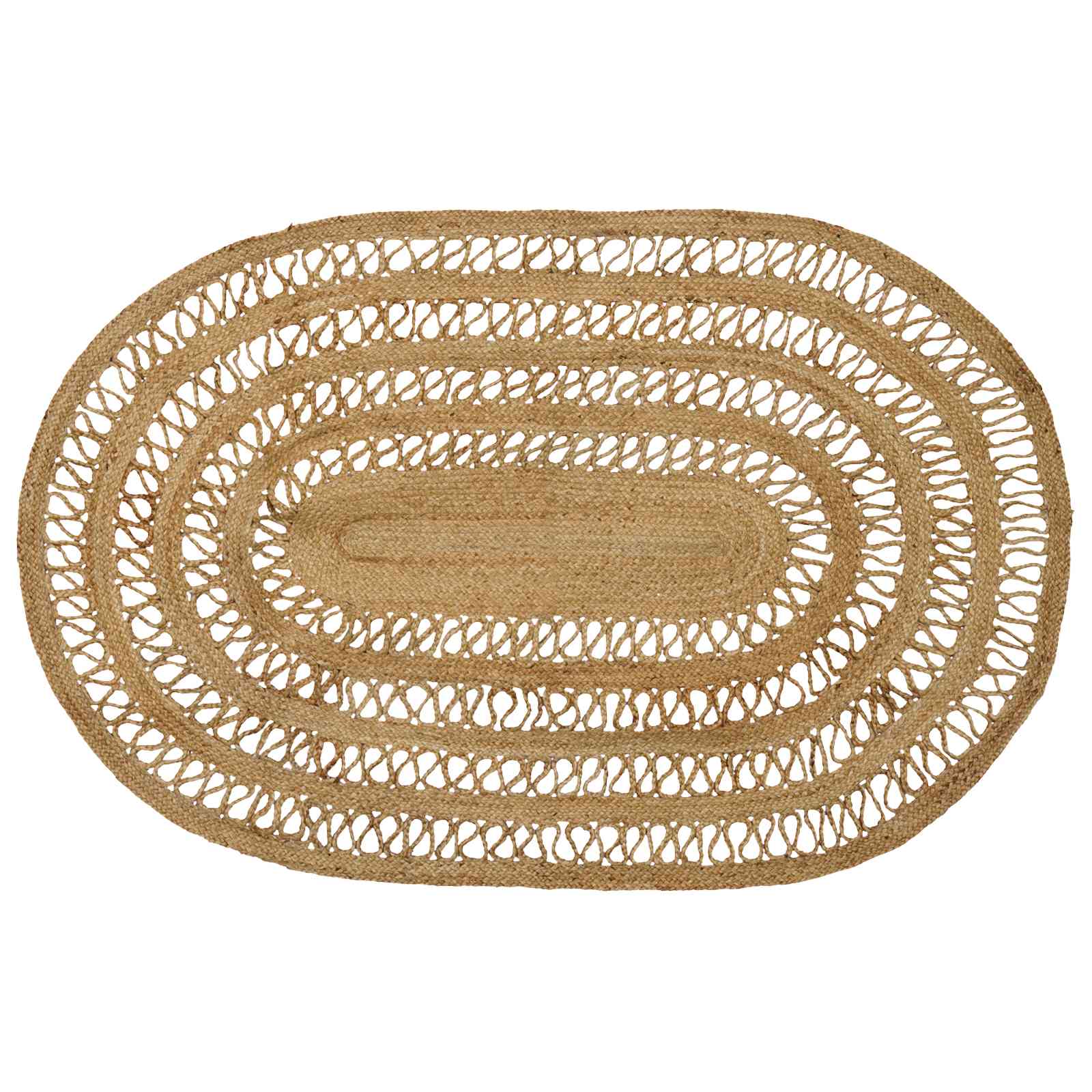 Bereichsteppich Natur 122 x 183 cm Jute