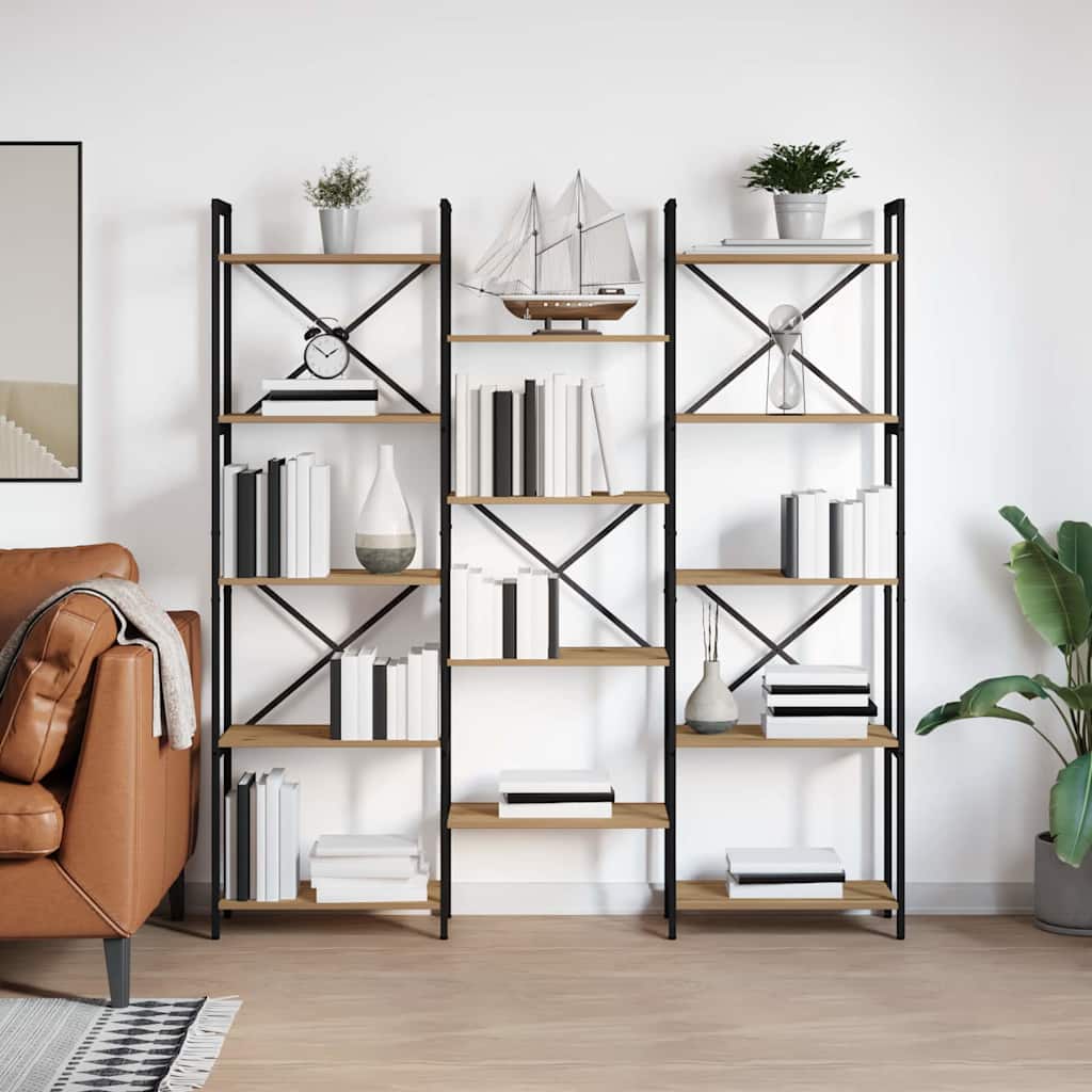 Bücherregal 156 x 25 x 167 cm Holzwerkstoff Artisan-Eiche
