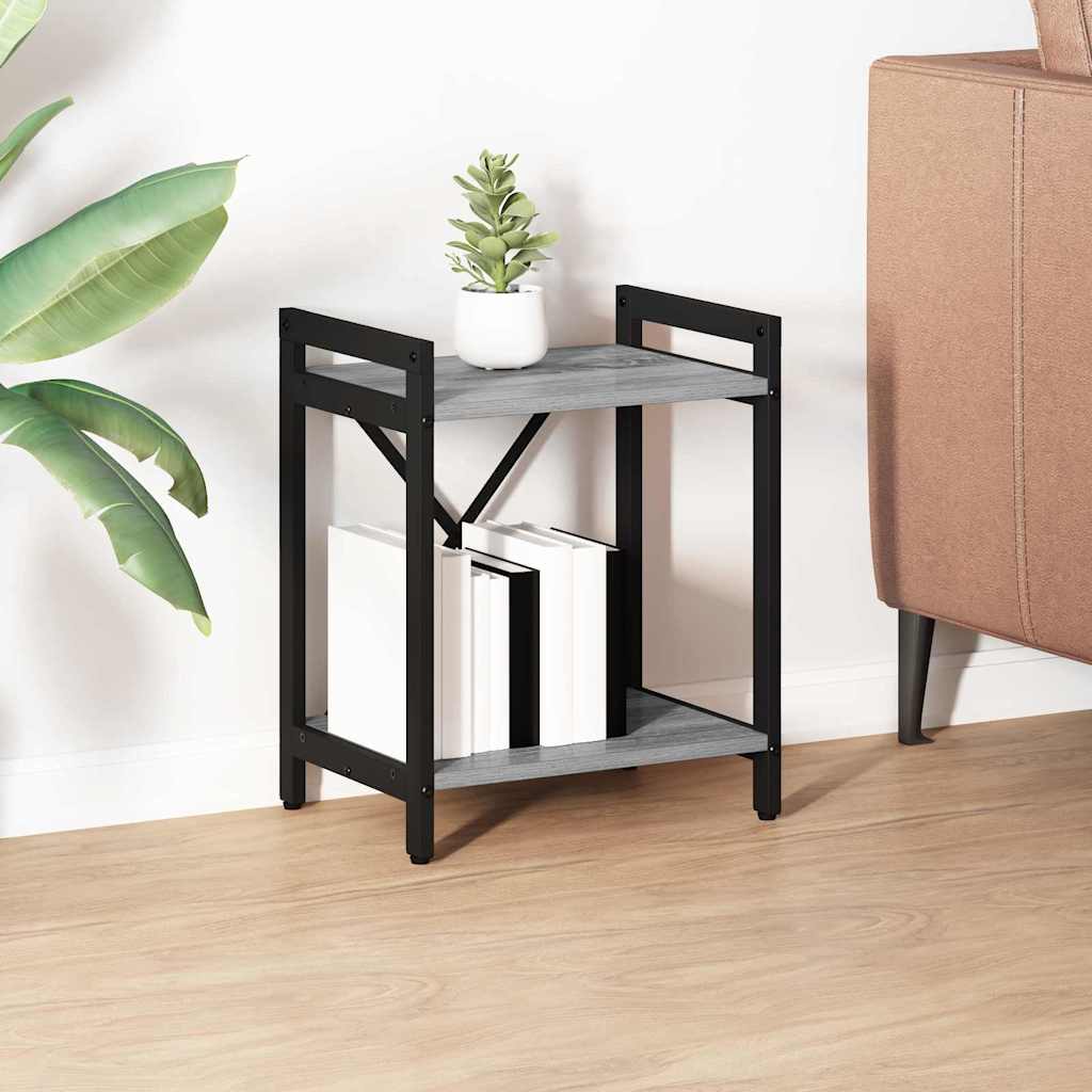 Bücherregal 40 x 30 x 50 cm Holzwerkstoff Grau Sonoma