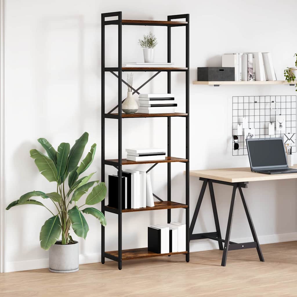 Bücherregal 60 x 30 x 189,5 cm Holzwerkstoff Geräucherte Eiche