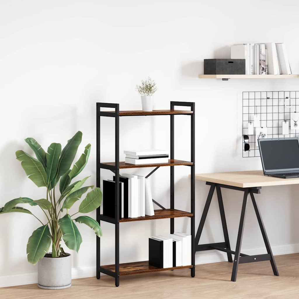 Bücherregal 60 x 30 x 120 cm Holzwerkstoff Geräucherte Eiche