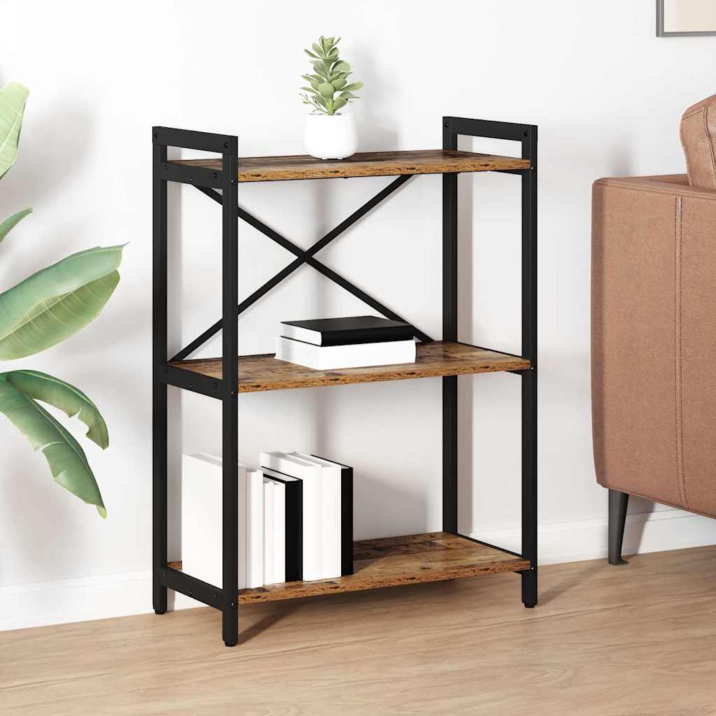 Bücherregal 60 x 30 x 85 cm Holzwerkstoff Altholz