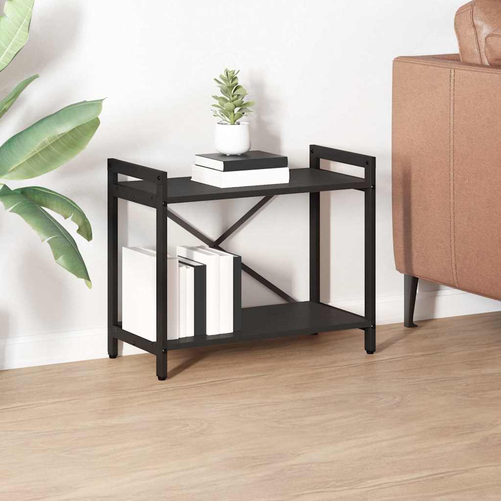 Bücherregal 60 x 30 x 50 cm Holzwerkstoff Schwarz Eichen-Optik