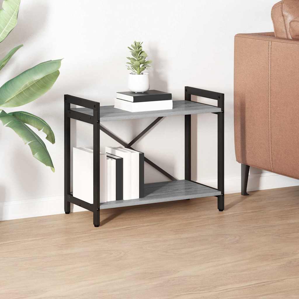 Bücherregal 60 x 30 x 50 cm Holzwerkstoff Grau Sonoma