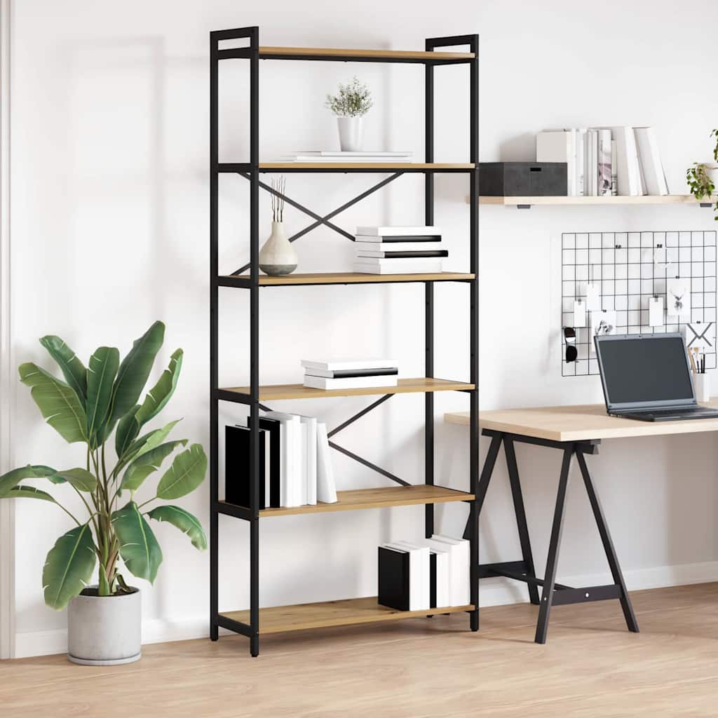Bücherregal 80 x 30 x 189,5 cm Holzwerkstoff Artisan-Eiche