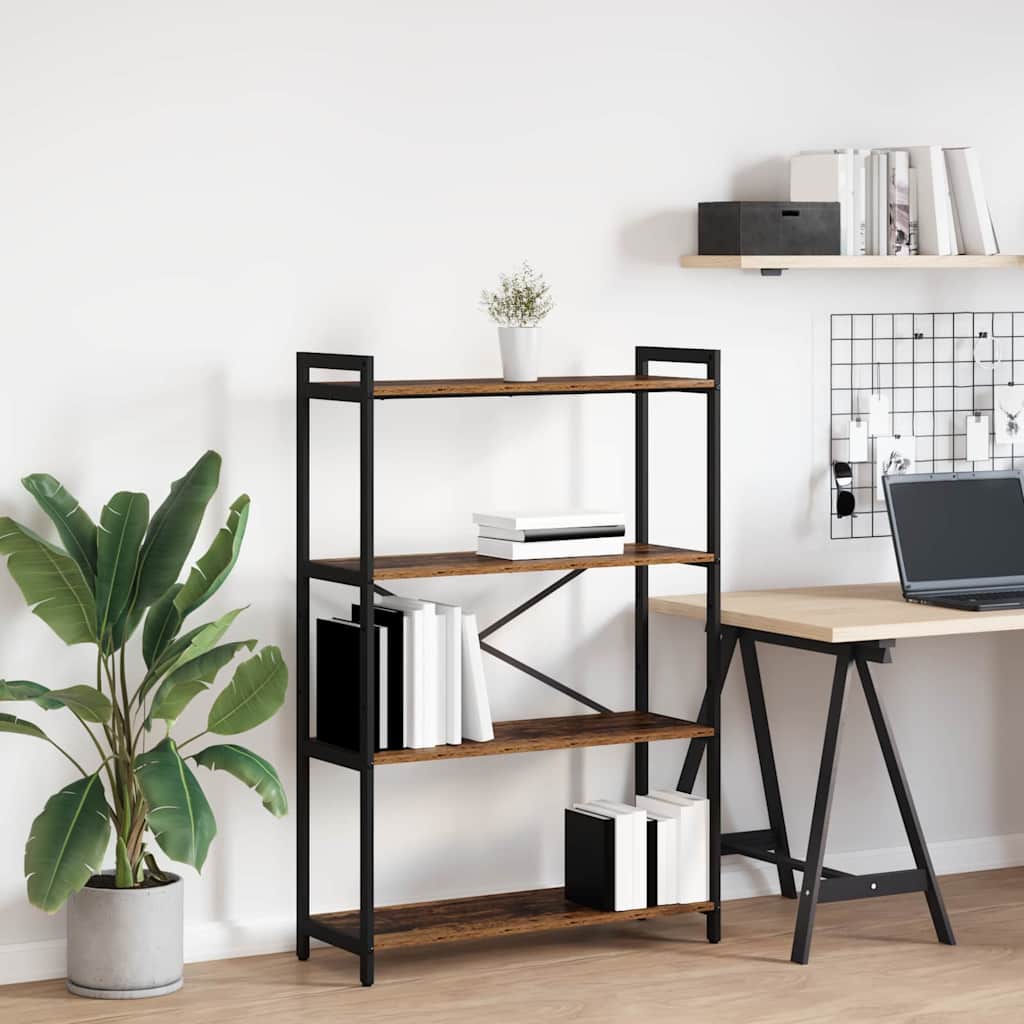 Bücherregal 80 x 30 x 120 cm Holzwerkstoff Altholz