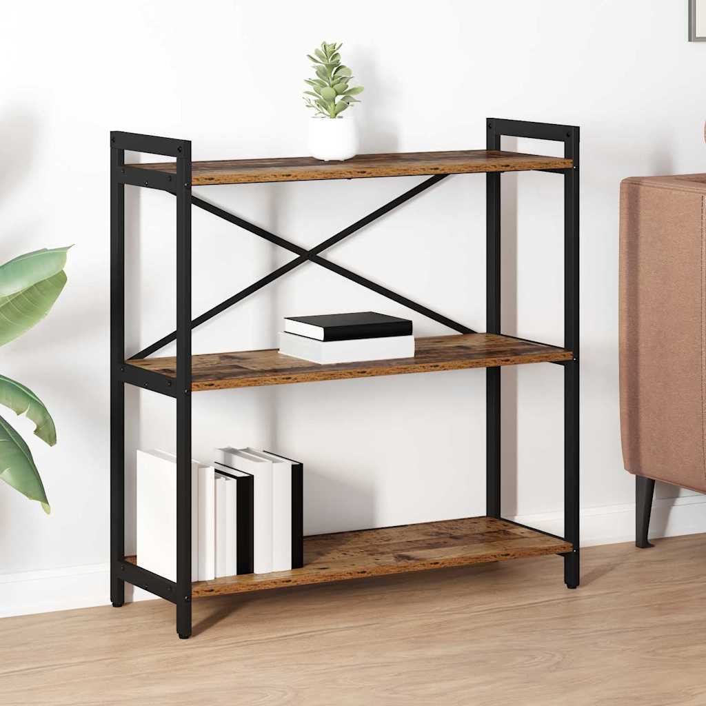 Bücherregal 80 x 30 x 85 cm Holzwerkstoff Altholz