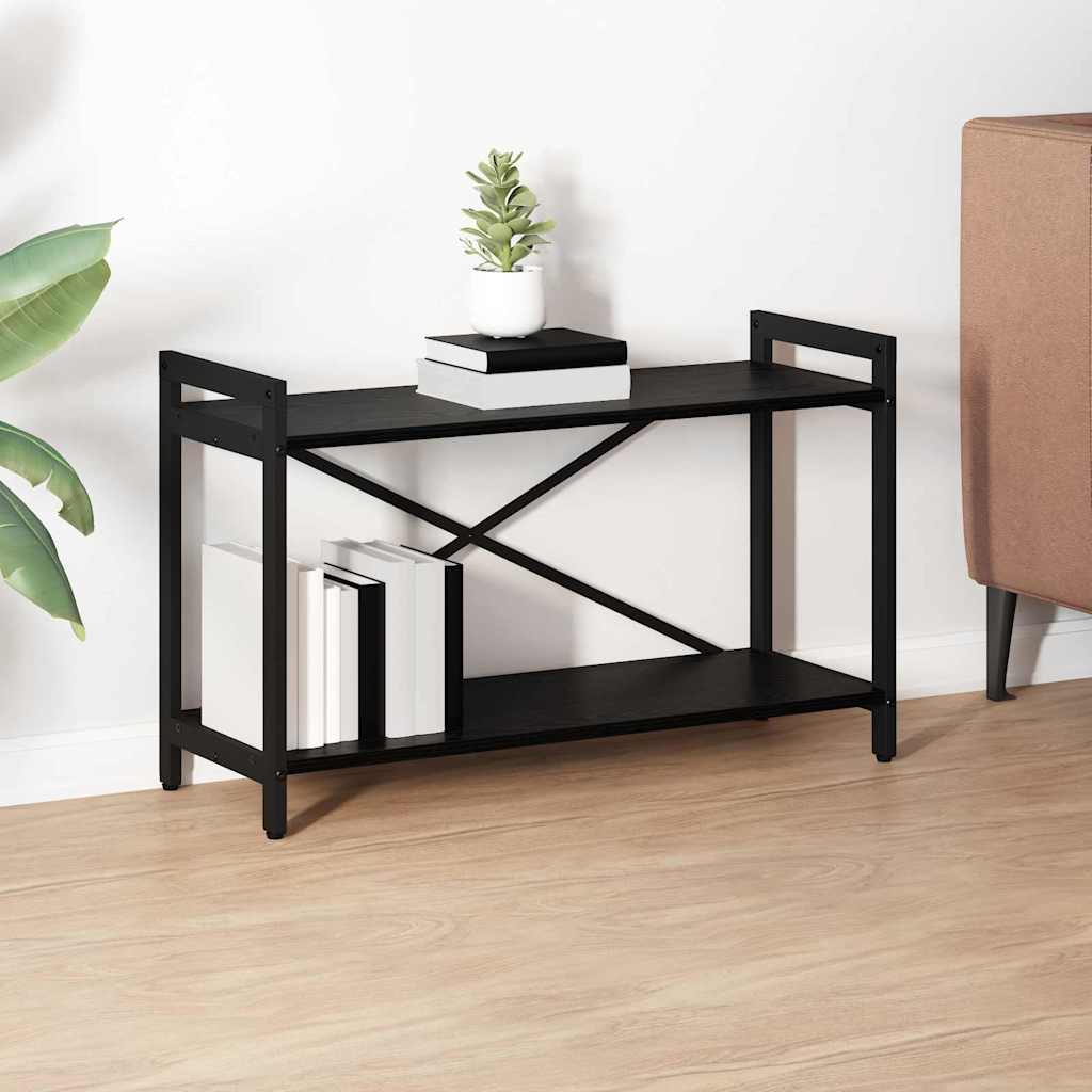 Bücherregal 80 x 30 x 50 cm Holzwerkstoff Schwarz Eichen-Optik