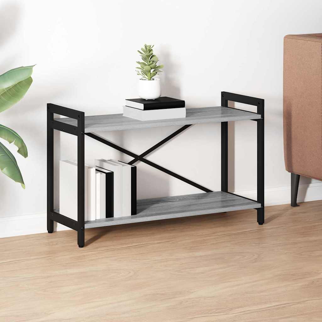 Bücherregal 80 x 30 x 50 cm Holzwerkstoff Grau Sonoma