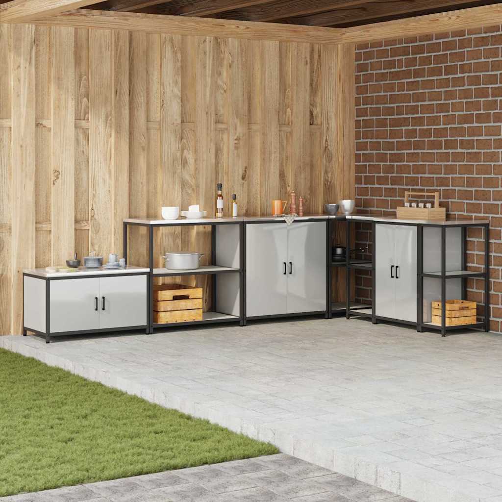 Küchenregal HATTEM Silber 90 x 50 x 92 cm Stahl