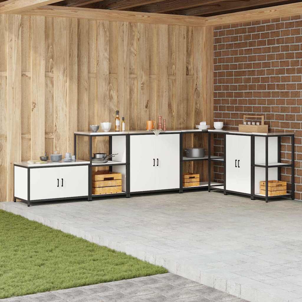 Küchenregal HATTEM Weiß 60 x 50 x 92 cm Stahl