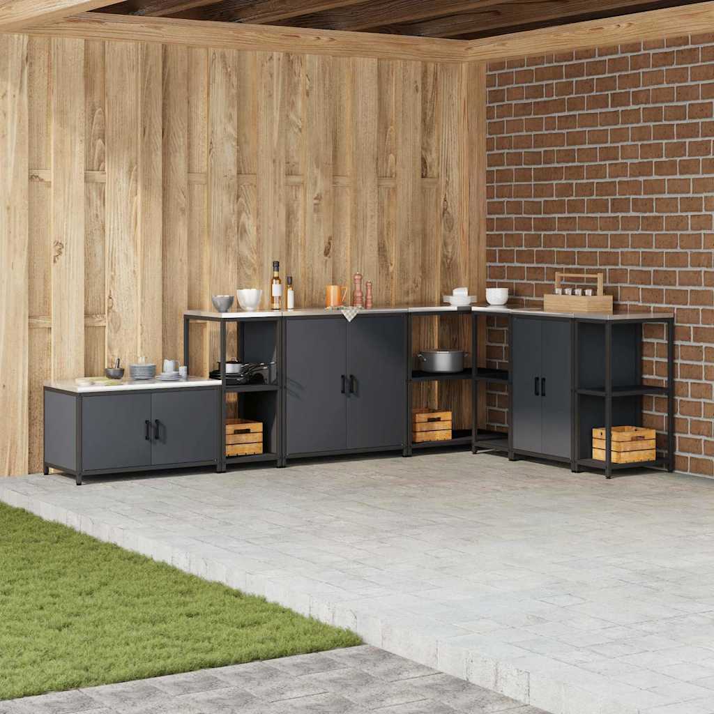 Küchenregal HATTEM Anthrazit 40 x 50 x 92 cm Stahl