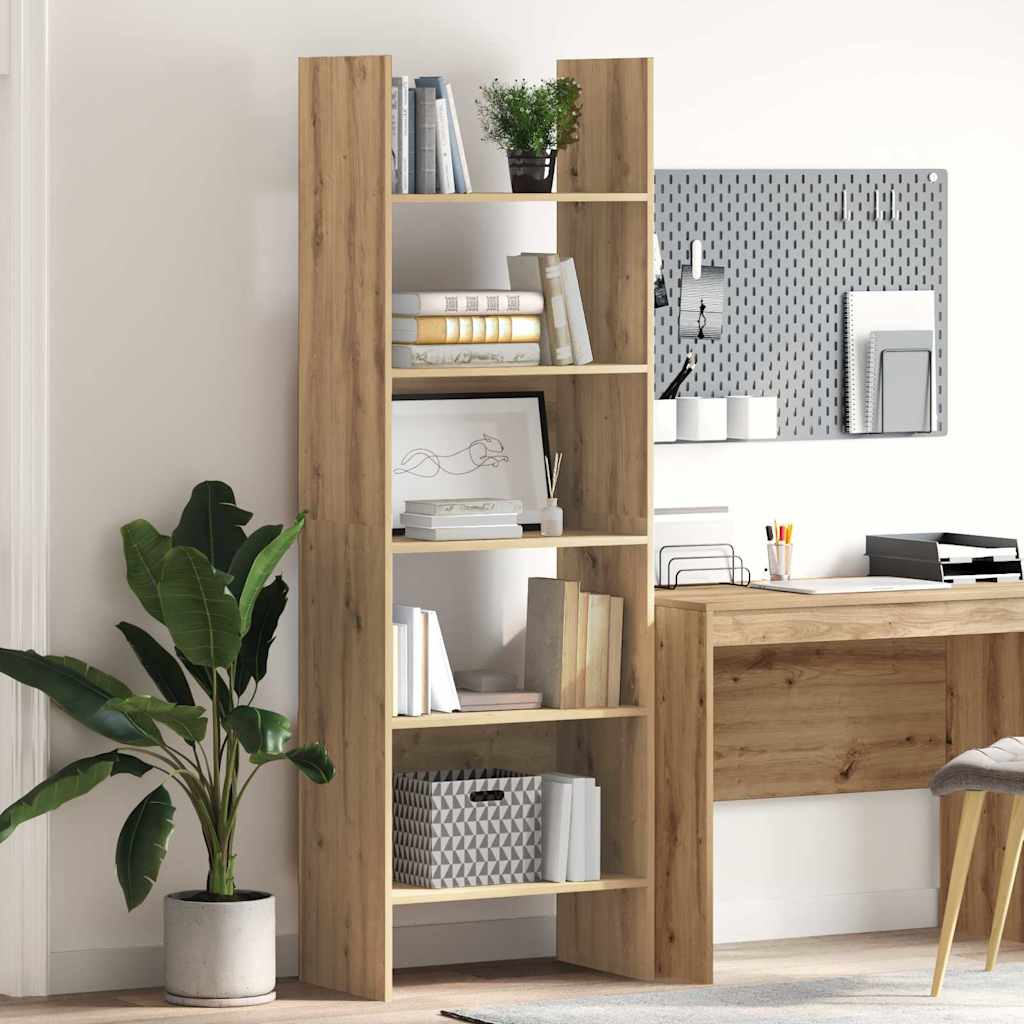 Bücherregal 5 Ebenen 60 x 35 x 180 cm Holzwerkstoff