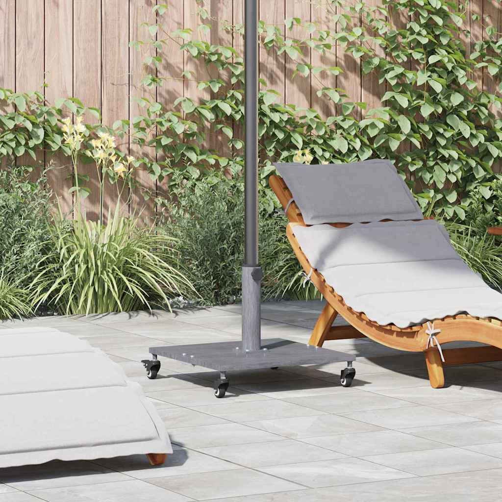 Sonnenschirmständer 26.75 kg Dunkelgraue Holzoptik Quadratisch