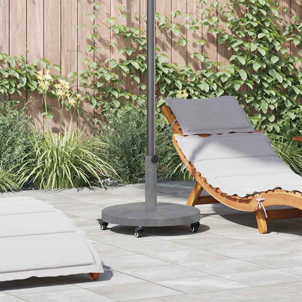 Sonnenschirmständer 24.8 kg Dunkelgrau Holzlook Rund