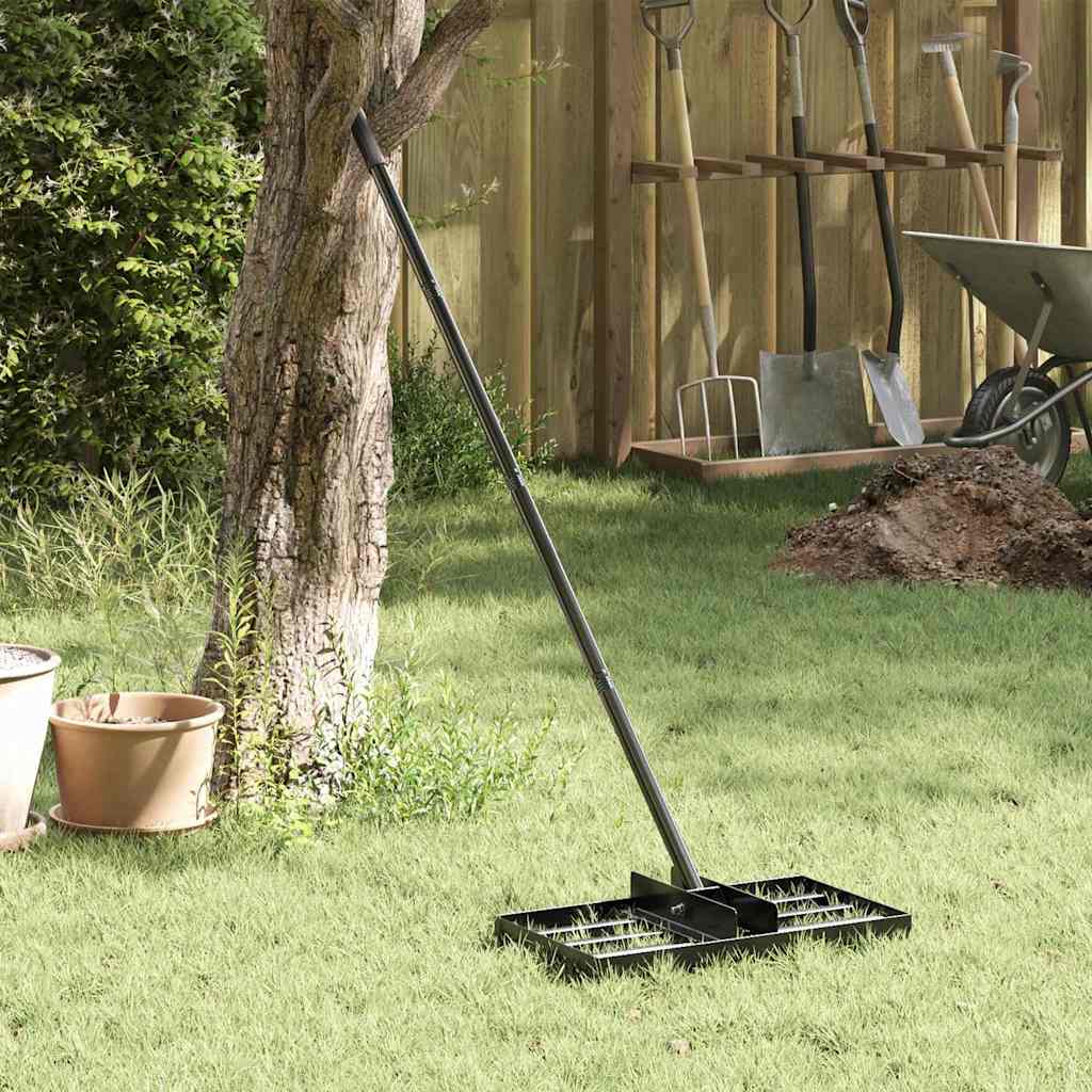 Garten-Nivellierrechen Schwarz 45 x 25 x 200 cm