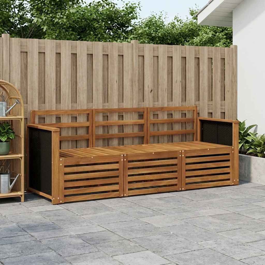 Sofagarnituren 3 stk. Massivholz Akazie