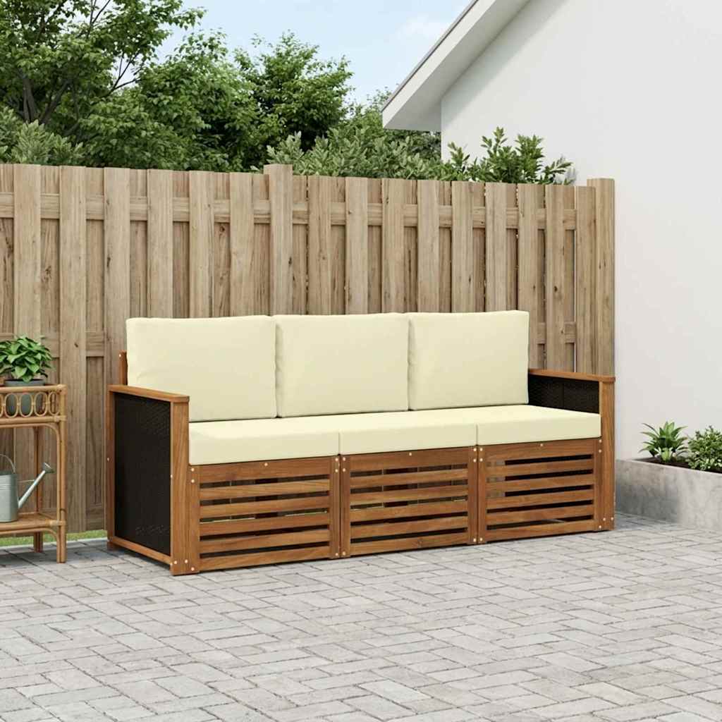 Sofagarnituren 3 stk. Massivholz Akazie