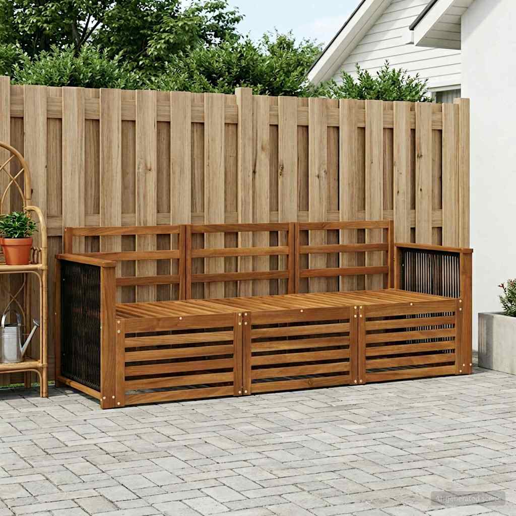 Sofagarnituren 3 stk. Massivholz Akazie