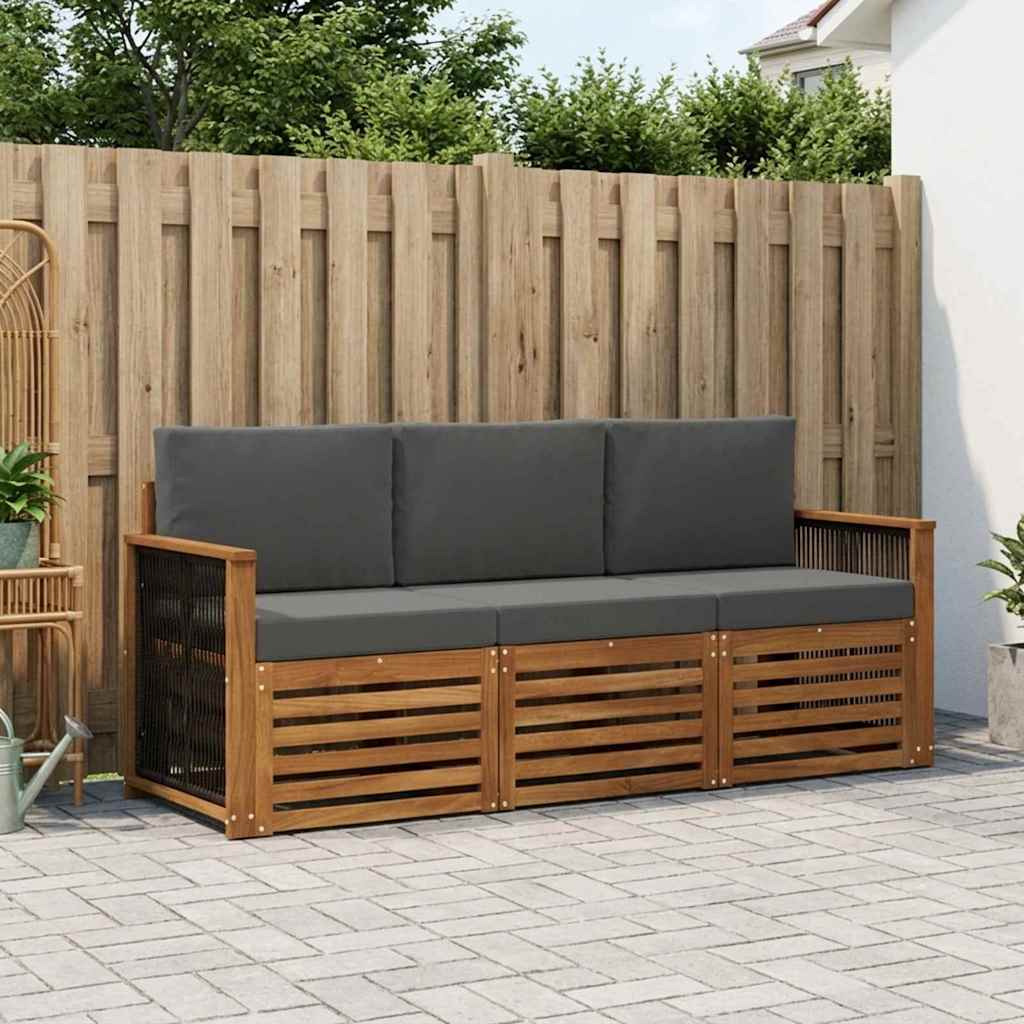 Sofagarnituren 3 stk. Massivholz Akazie