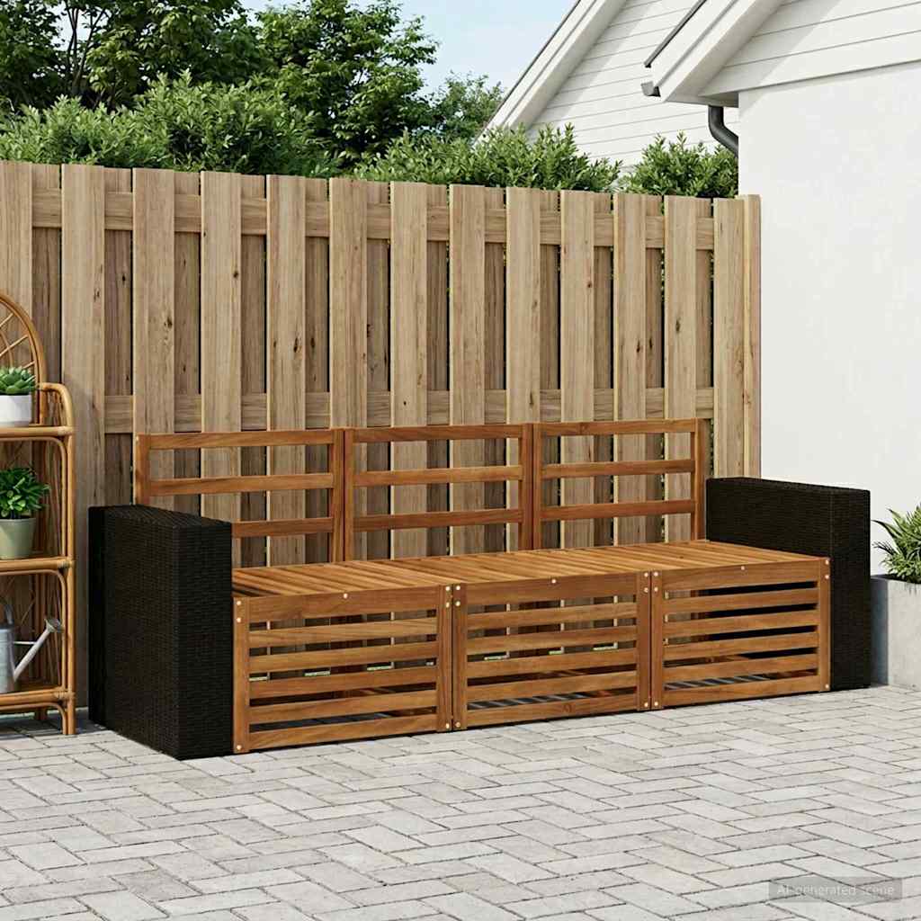 Sofagarnituren 3 stk. Massivholz Akazie
