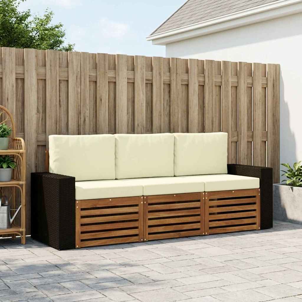 Sofagarnituren 3 stk. Massivholz Akazie