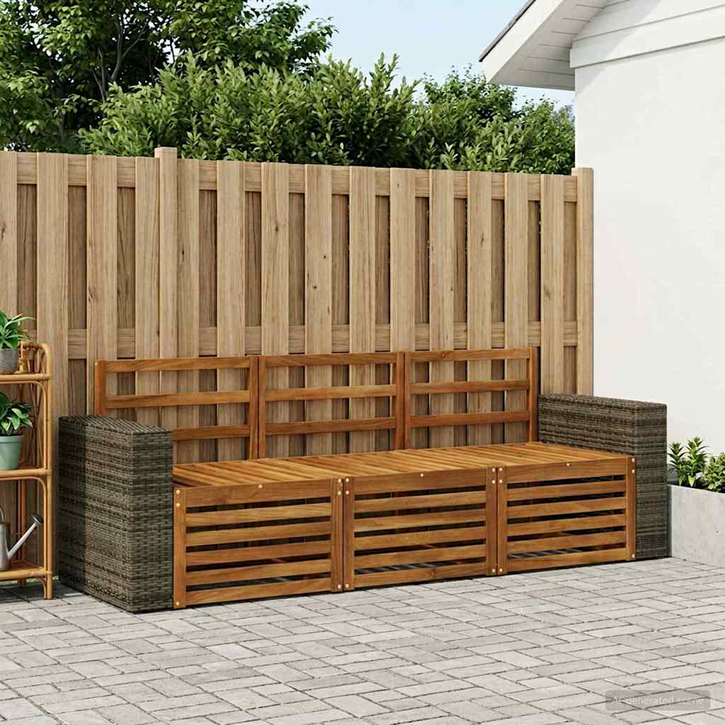 Sofagarnituren 3 stk. Massivholz Akazie