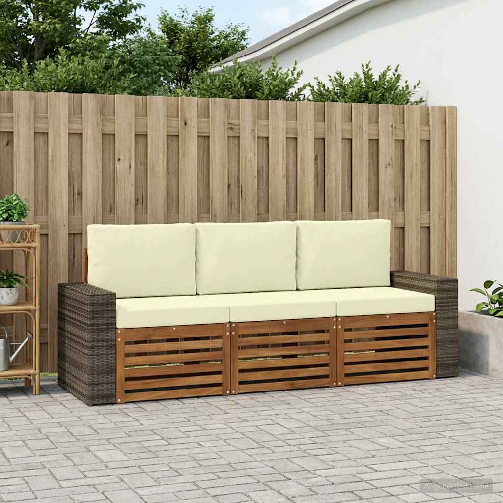 Sofagarnituren 3 stk. Massivholz Akazie