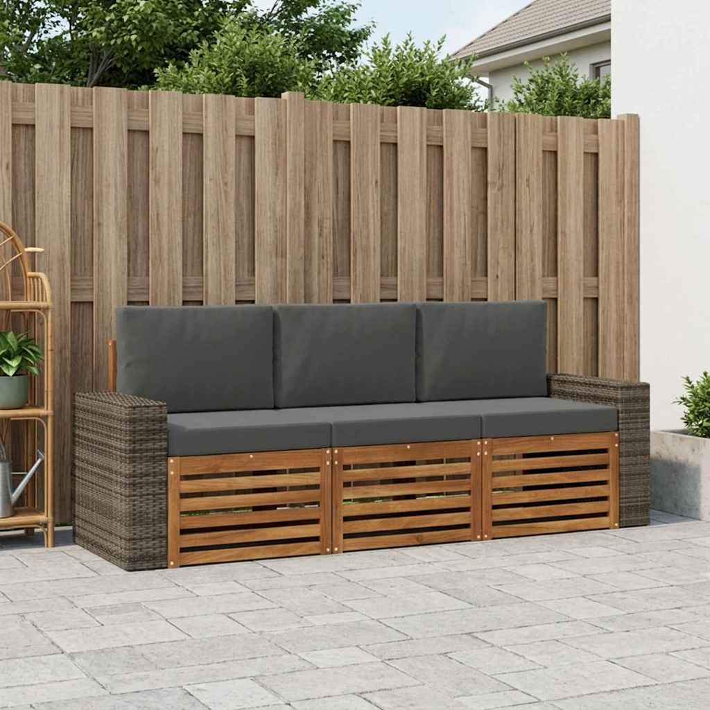 Sofagarnituren 3 stk. Massivholz Akazie
