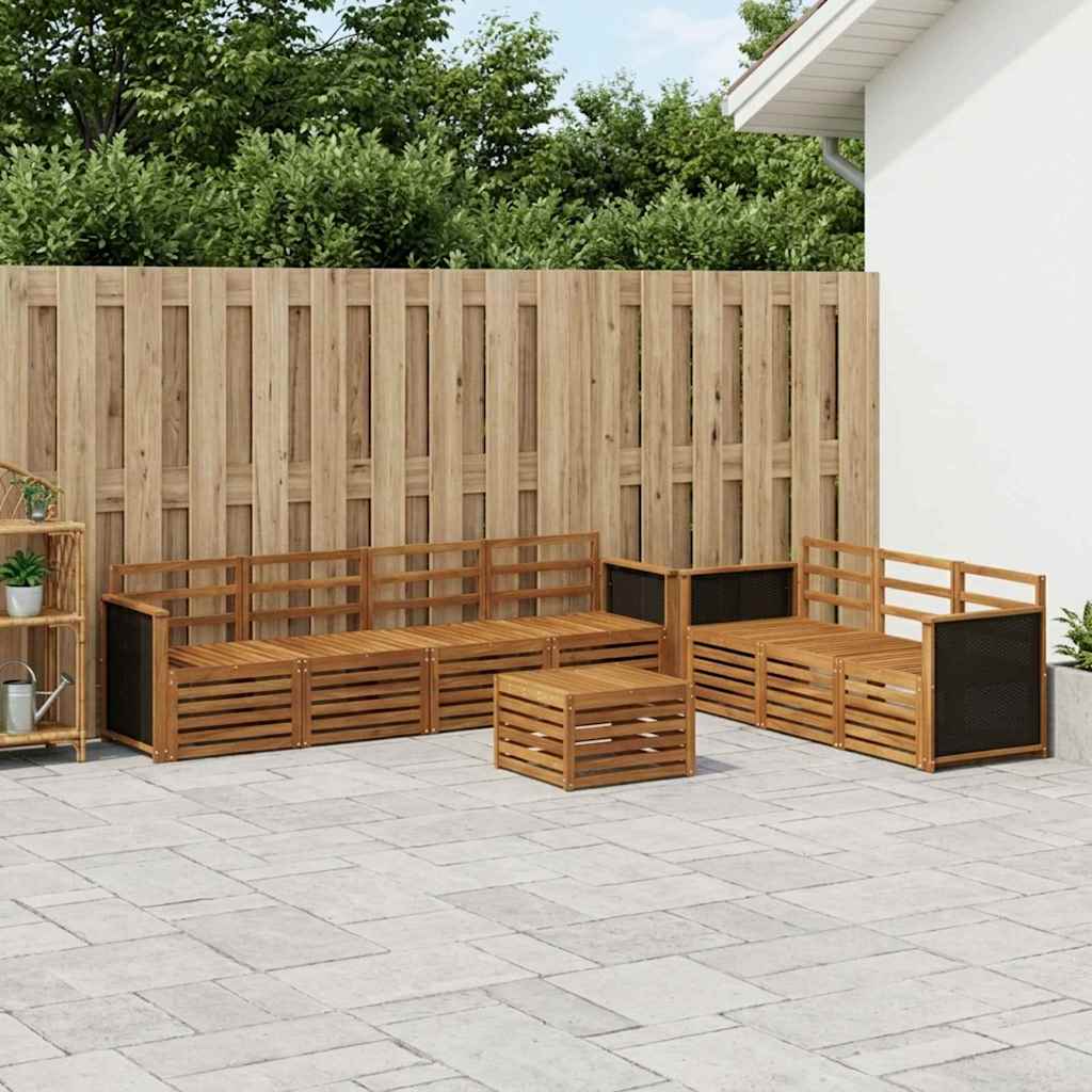 Sofagarnituren 8 stk. Natur Massivholz Akazie