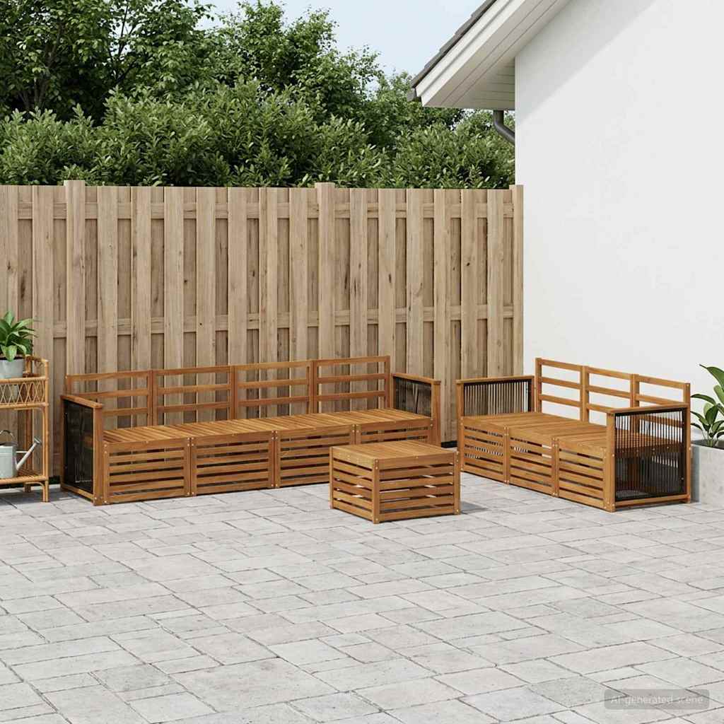 Sofagarnituren 8 stk. Natur Massivholz Akazie