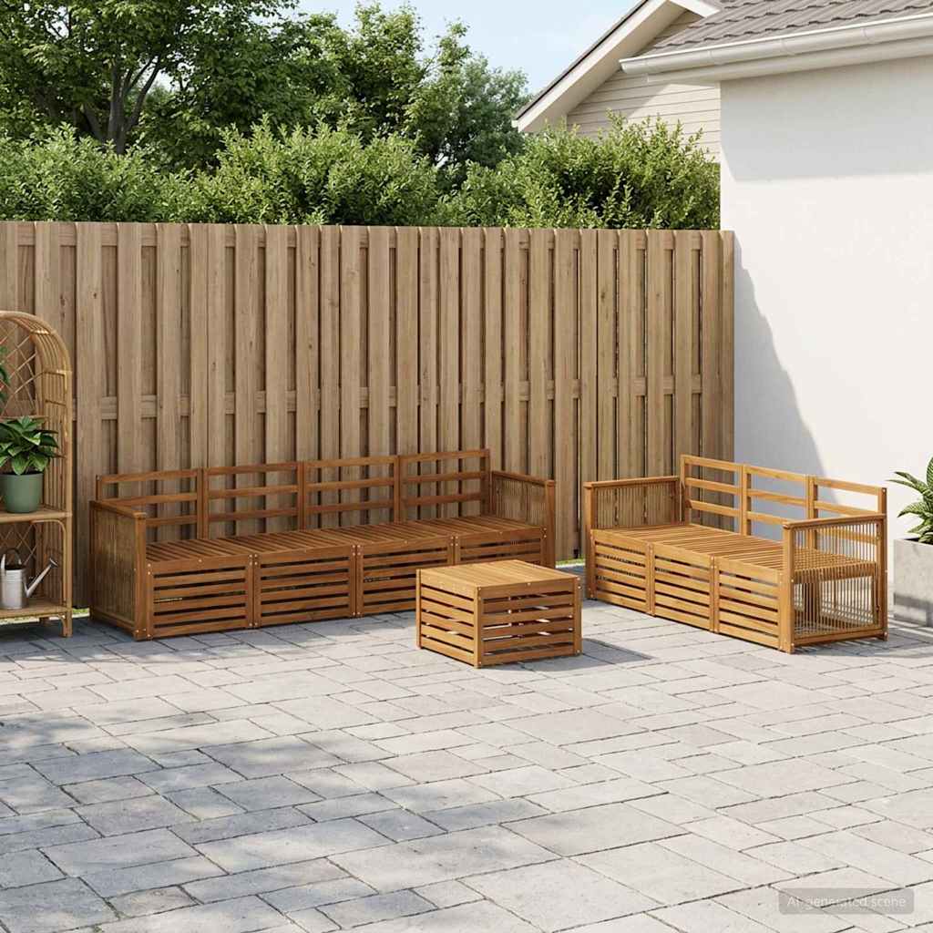 Sofagarnituren 8 stk. Natur Massivholz Akazie