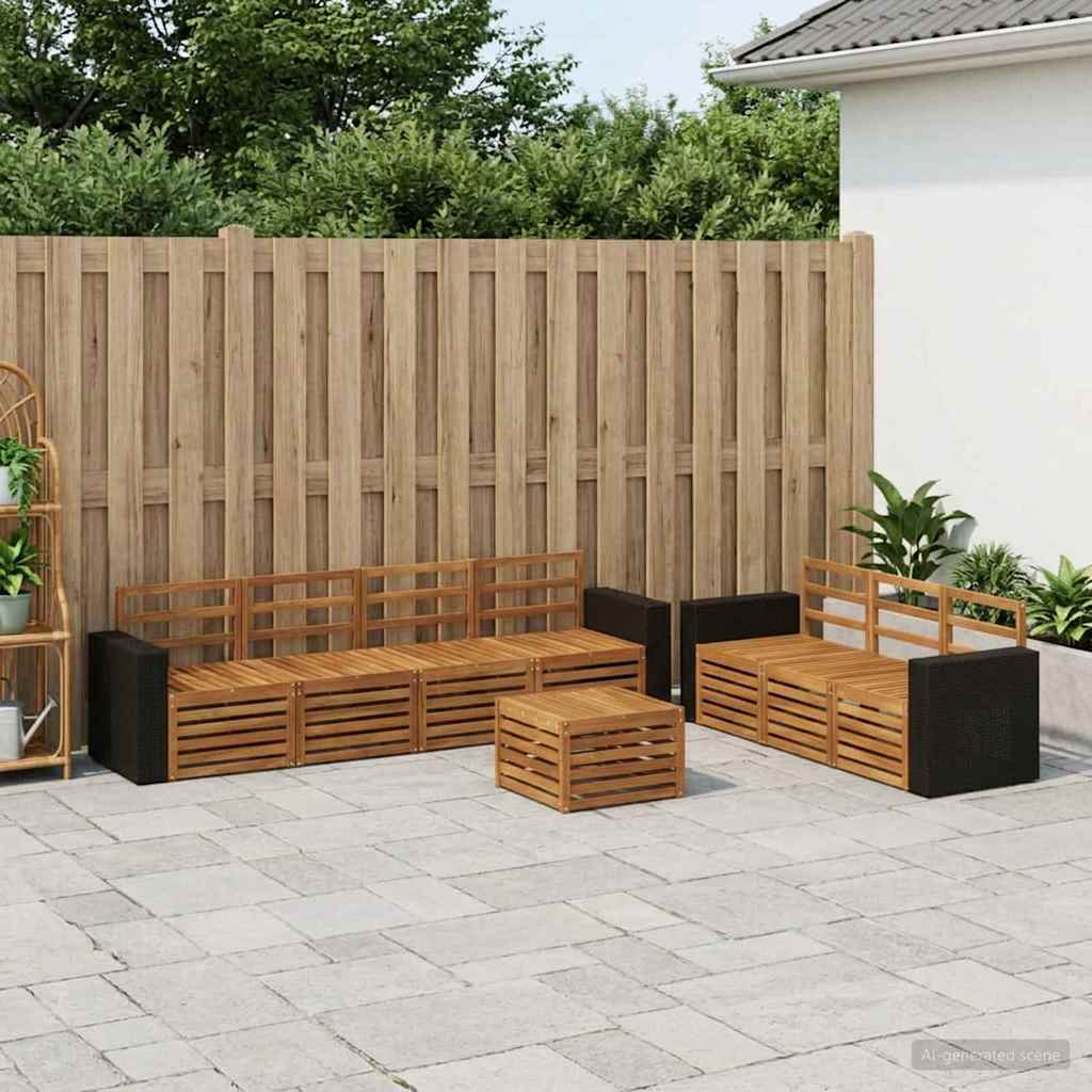 Sofagarnituren 8 stk. Natur Massivholz Akazie