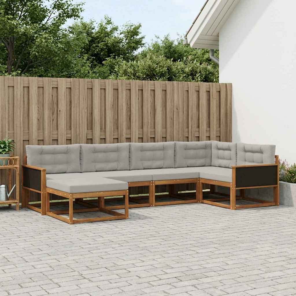 Outdoor-Sofagarnitur 6 stk. Natural and Light grey