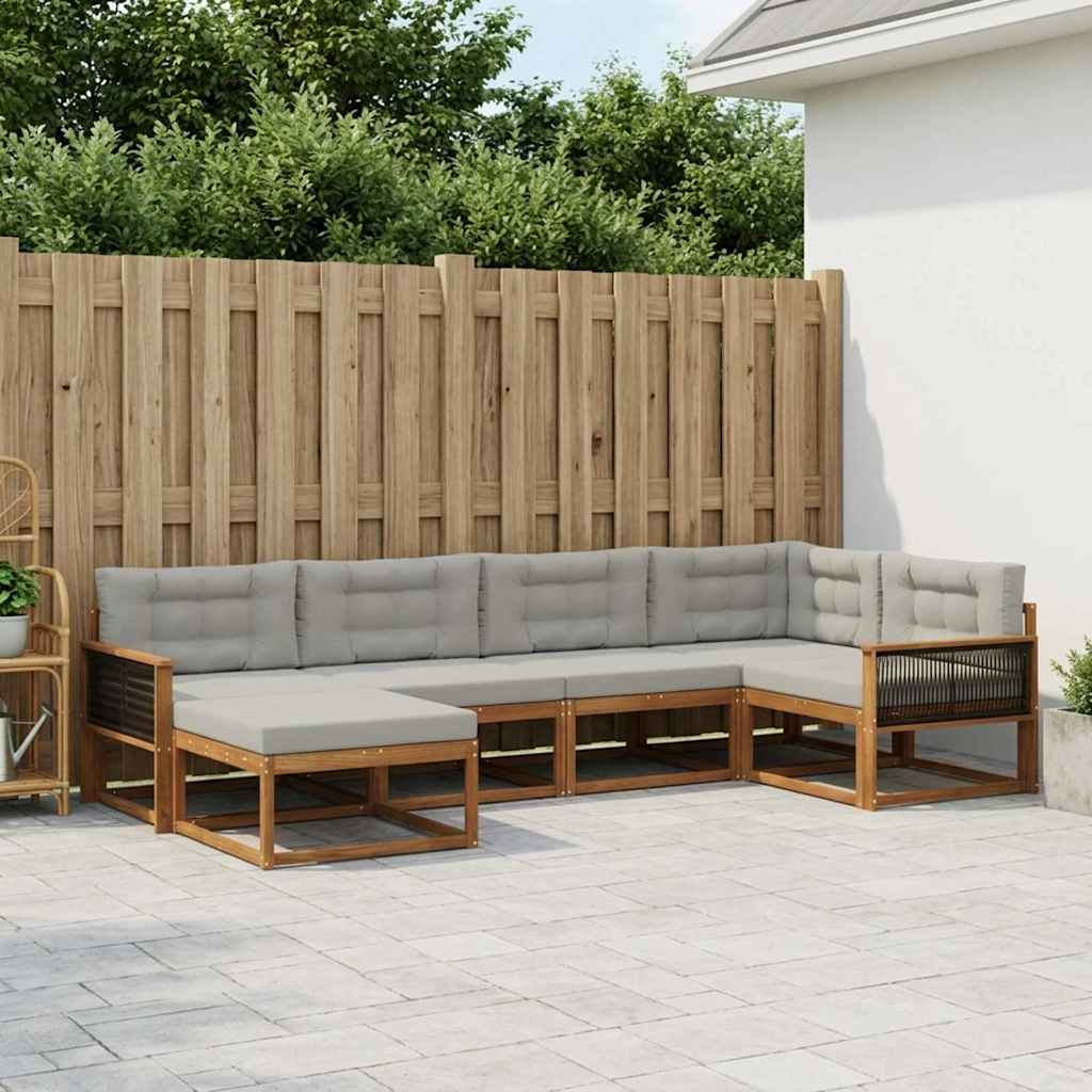 Outdoor-Sofagarnitur 6 stk. Natural and Light grey