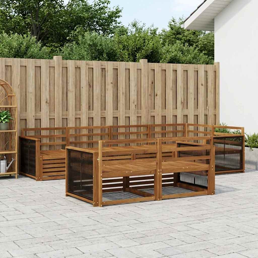 Outdoor-Sofagarnitur 7 stk. Natur