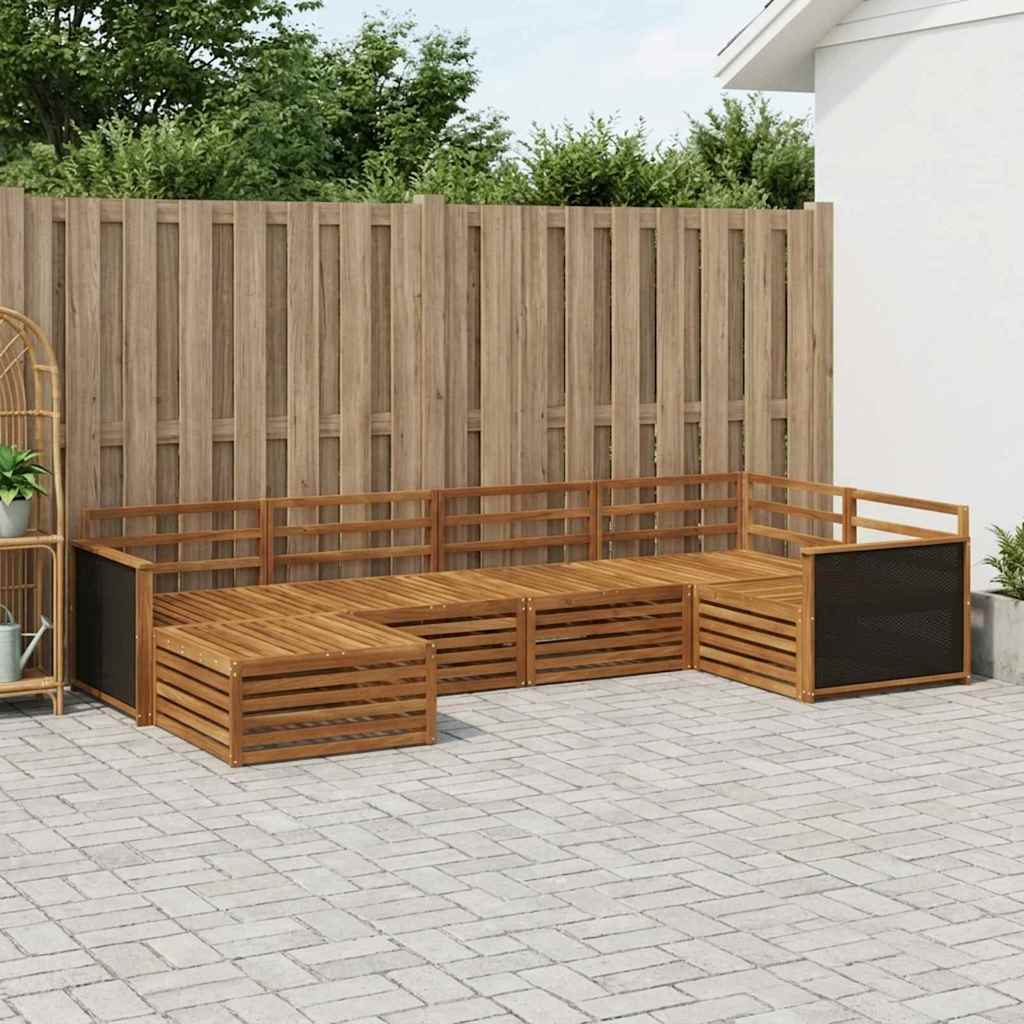Outdoor-Sofagarnitur 6 stk. Natur