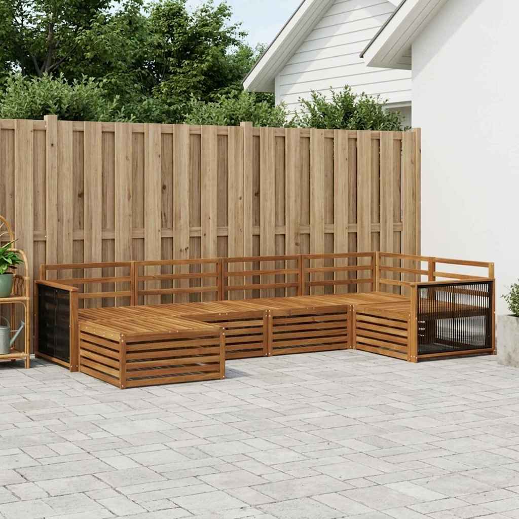 Outdoor-Sofagarnitur 6 stk. Natur