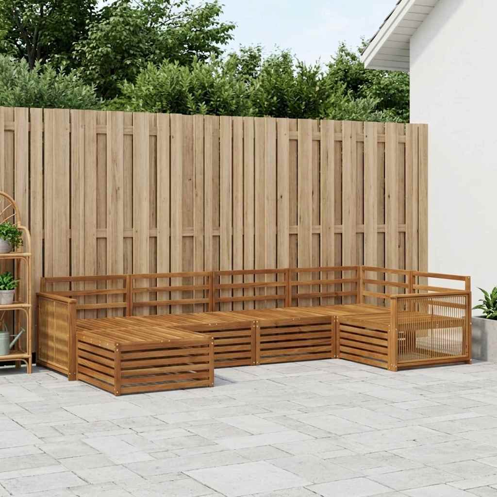 Outdoor-Sofagarnitur 6 stk. Natur
