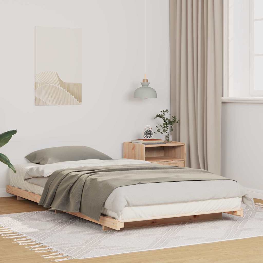 Bettrahmen Braun 80 x 220 cm Massives Kiefernholz