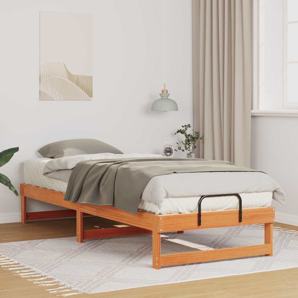 Bettrahmen Braun 80 x 210 cm Massives Kiefernholz
