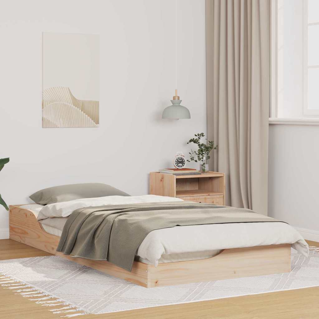Bettrahmen Braun 80 x 200 cm Massives Kiefernholz