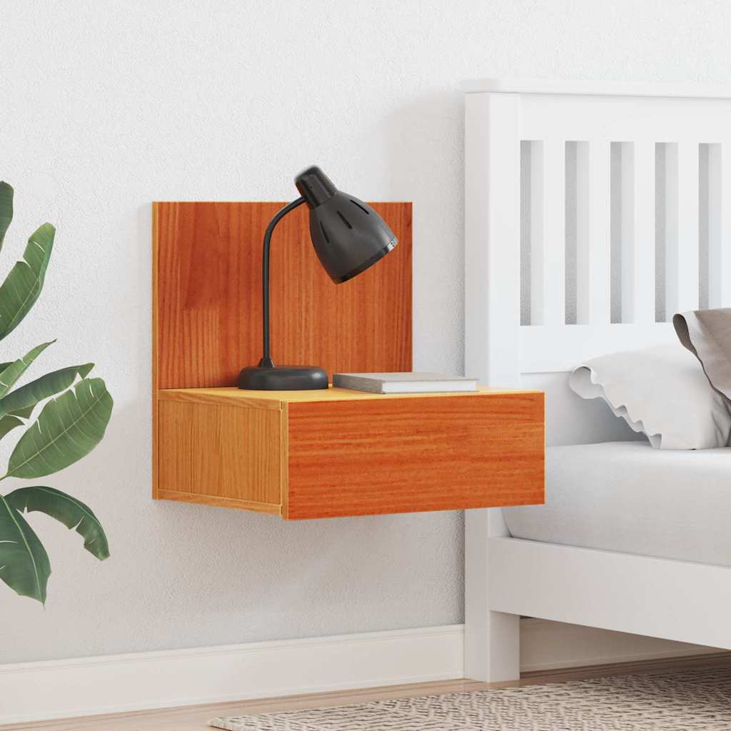 Nachttisch Wachsbraun 42 x 32,5 x 40 cm Massivholz Kiefer