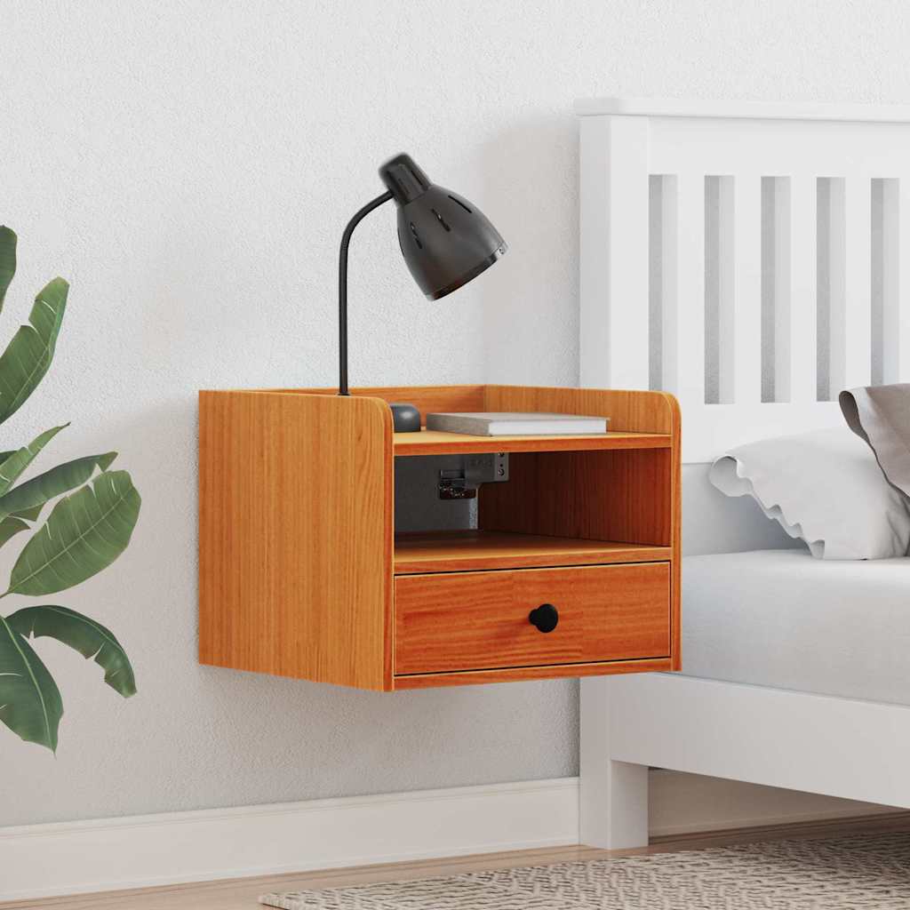 Nachttisch Wachsbraun 38 x 36 x 29,5 cm Massivholz Kiefer