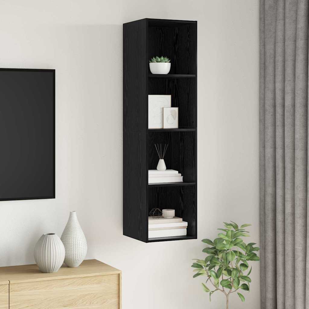 TV-Schrankset 37 x 37 x 142,5 cm Schwarz Eichen-Optik